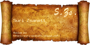 Suri Zsanett névjegykártya